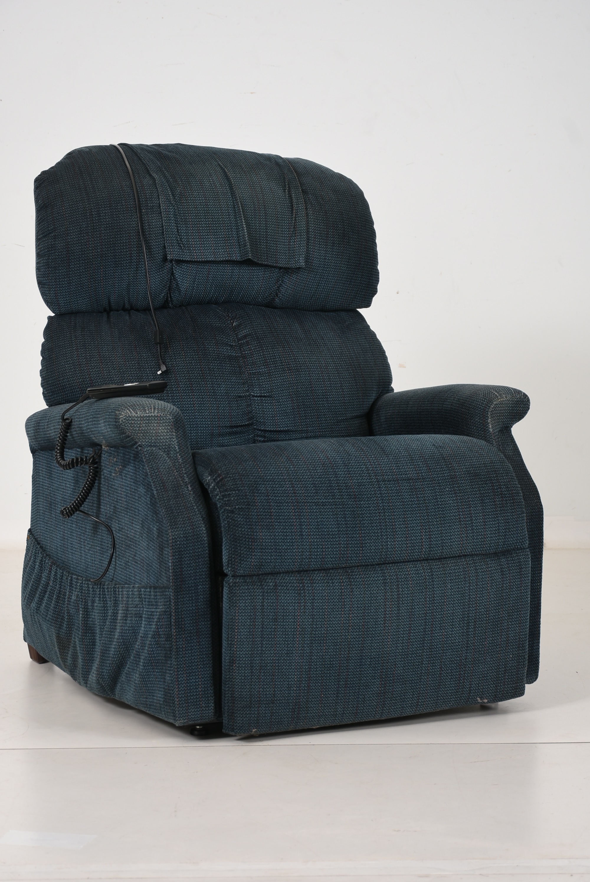 Blue Upholstered Electric Lift Chair
