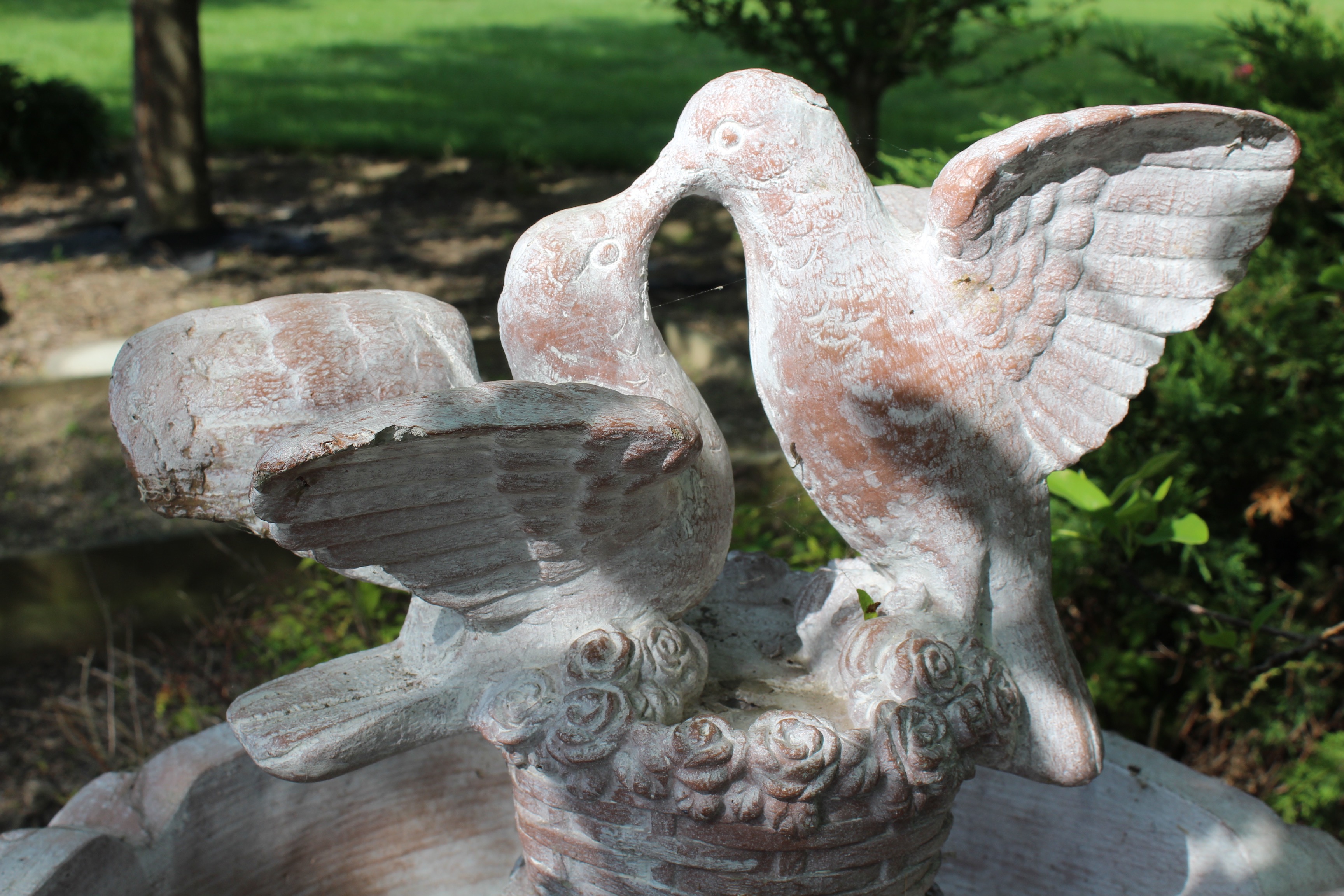 Henri Studio, Inc. Cast Concrete Bird Bath Fountain
