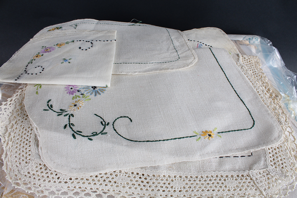 Vintage Kitchen Linens Featuring Formal Tablecloths