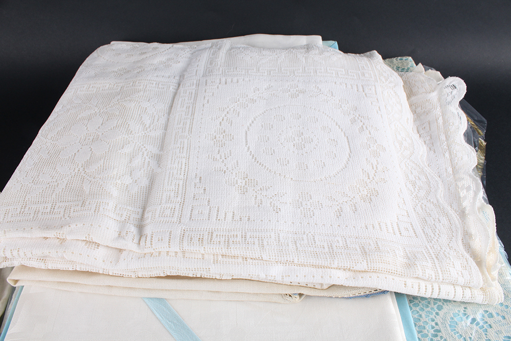 Vintage Kitchen Linens Featuring Formal Tablecloths