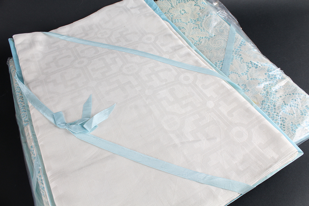 Vintage Kitchen Linens Featuring Formal Tablecloths