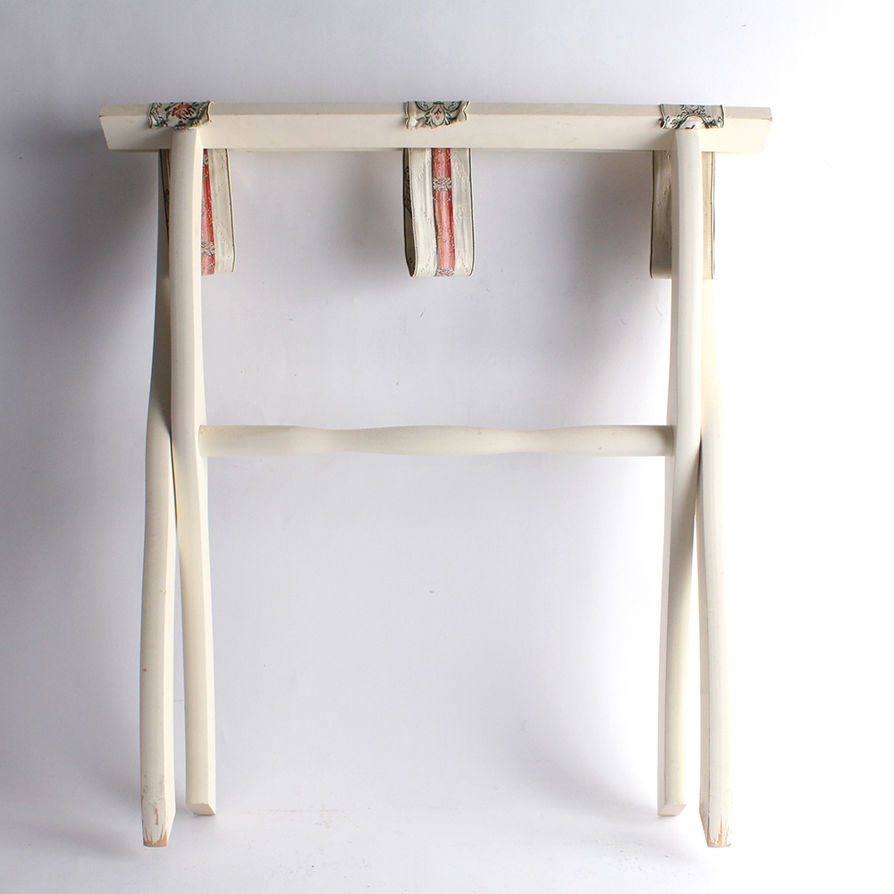 White Painted Bedroom Luggage Rack