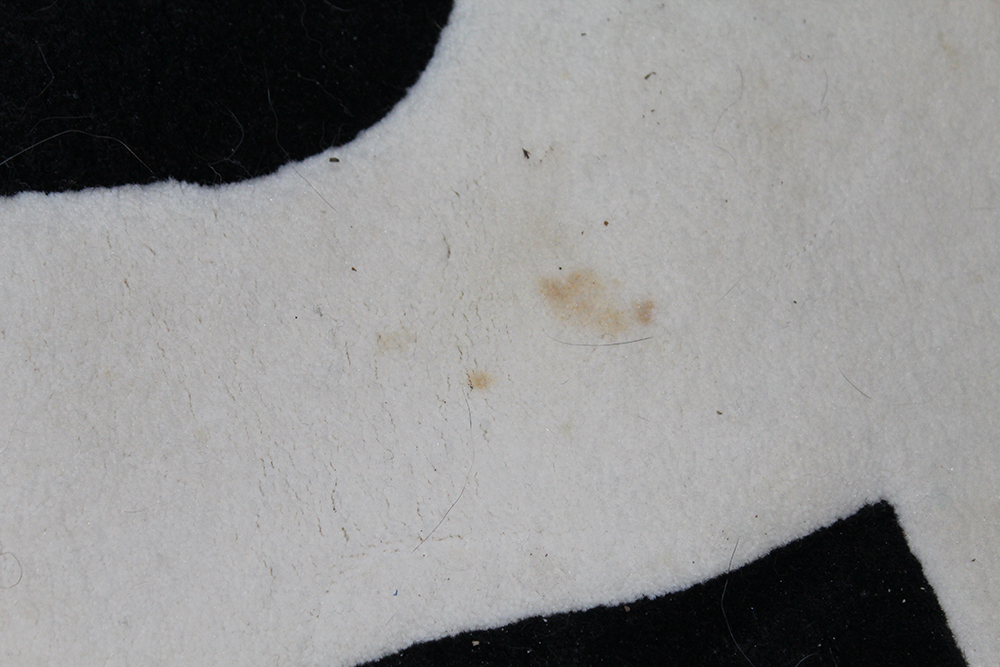 Area Rug with Black and White Horse Motif