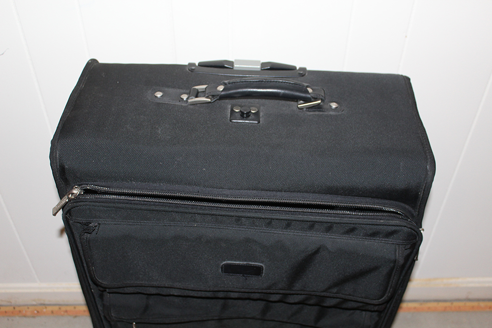 Platinum Hard-Shell Suitcase and Animal Print Jones New York Umbrella