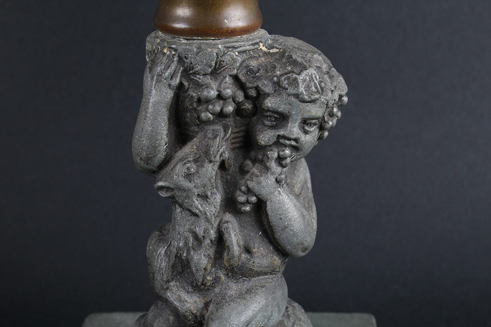 Pair of Clear Glass Converted Oil Lamps