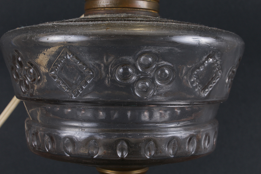 Pair of Clear Glass Converted Oil Lamps