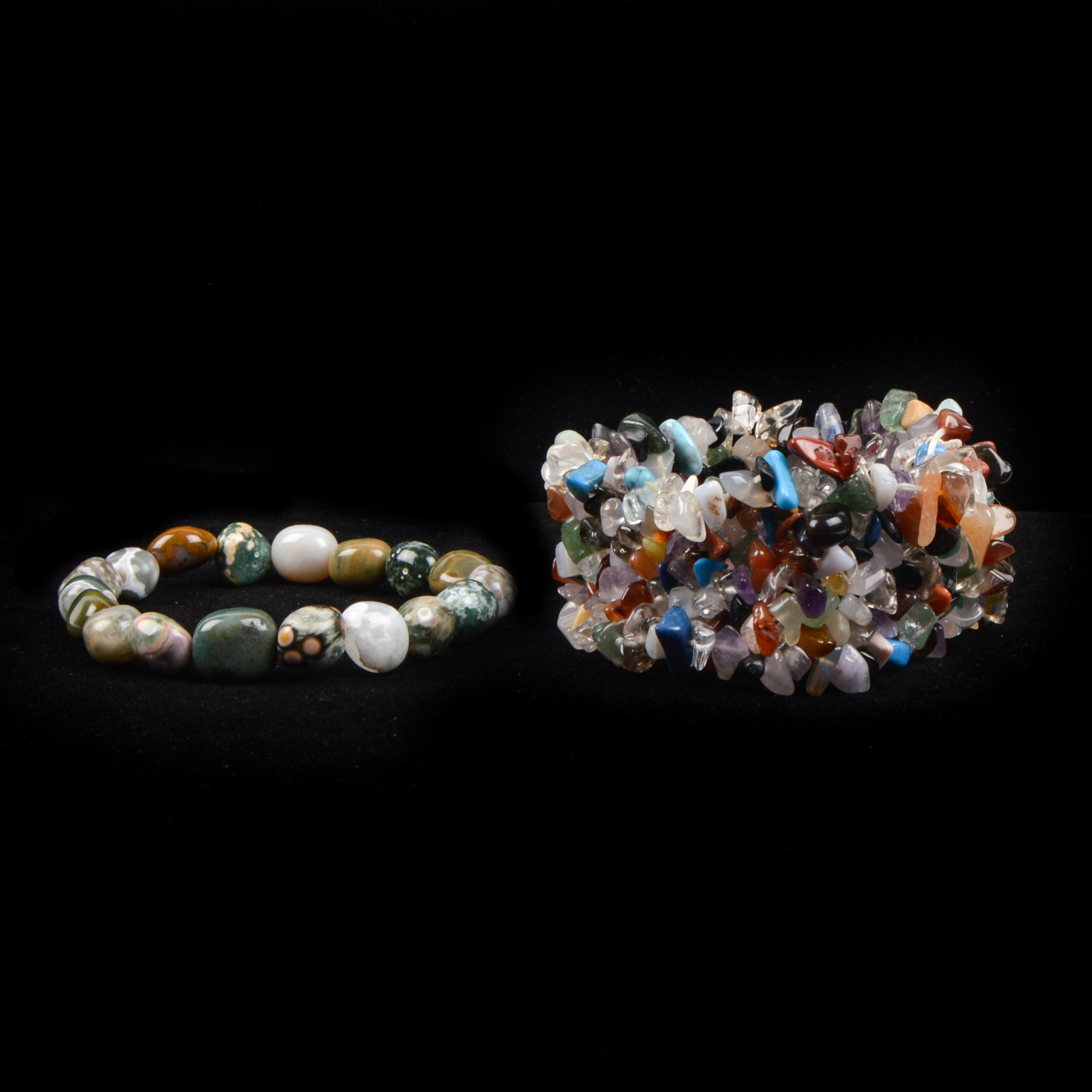 Natural Polished Stone Bracelets