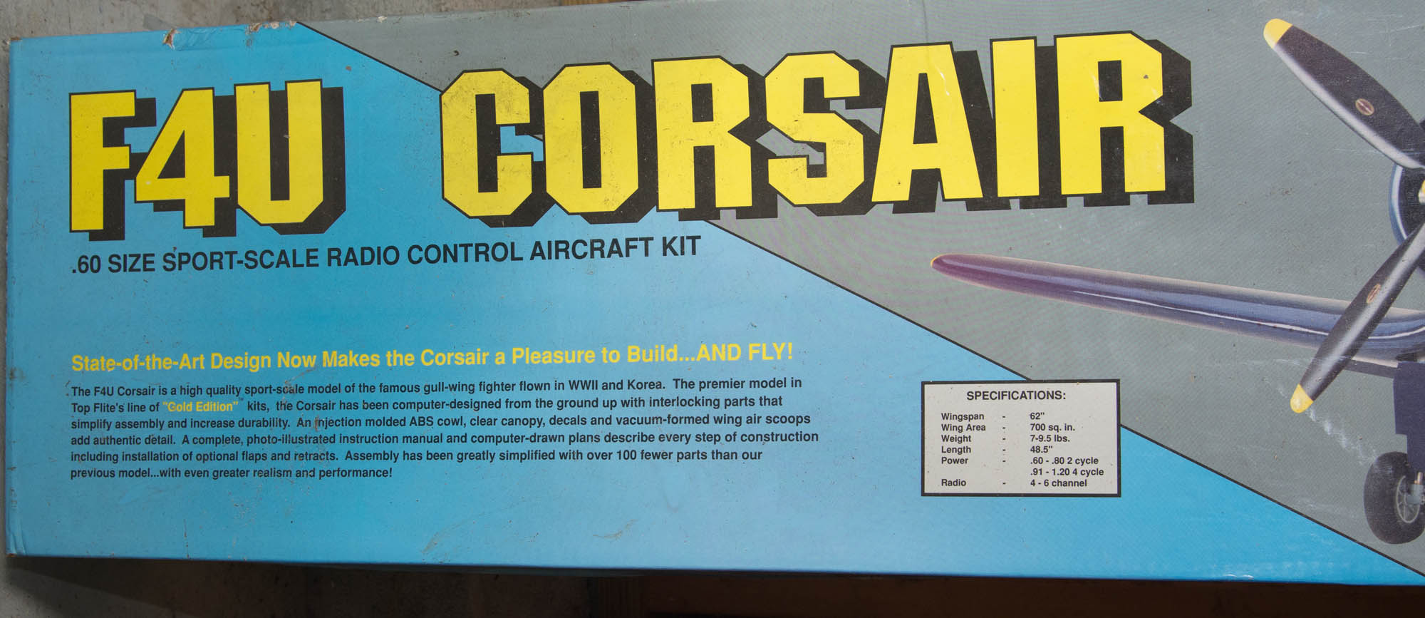 F4U Corsair Radio Control Model Plane Kit