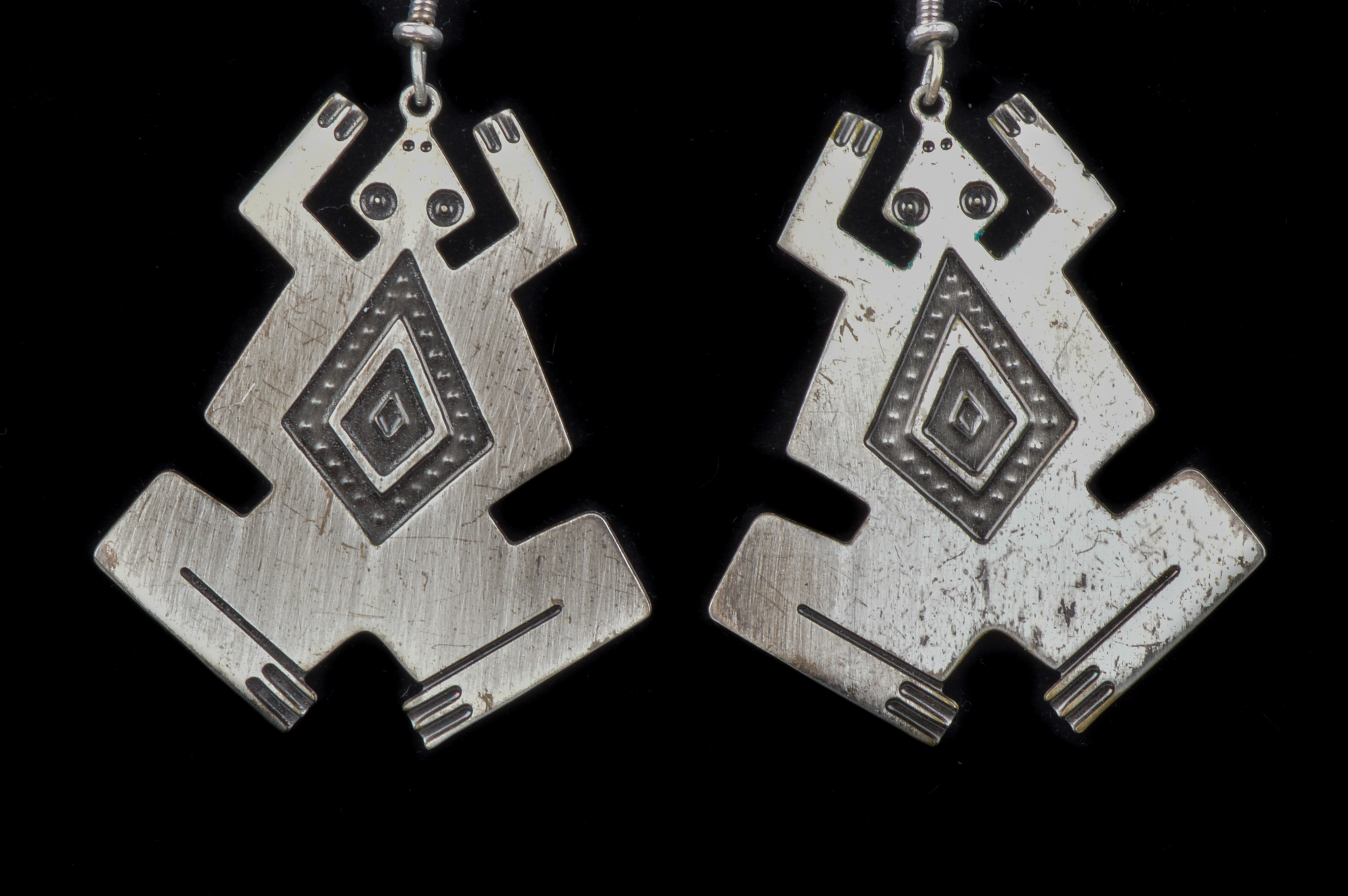 Signed Tribal Animal Earrings, Including Laurel Burch and JS Kao