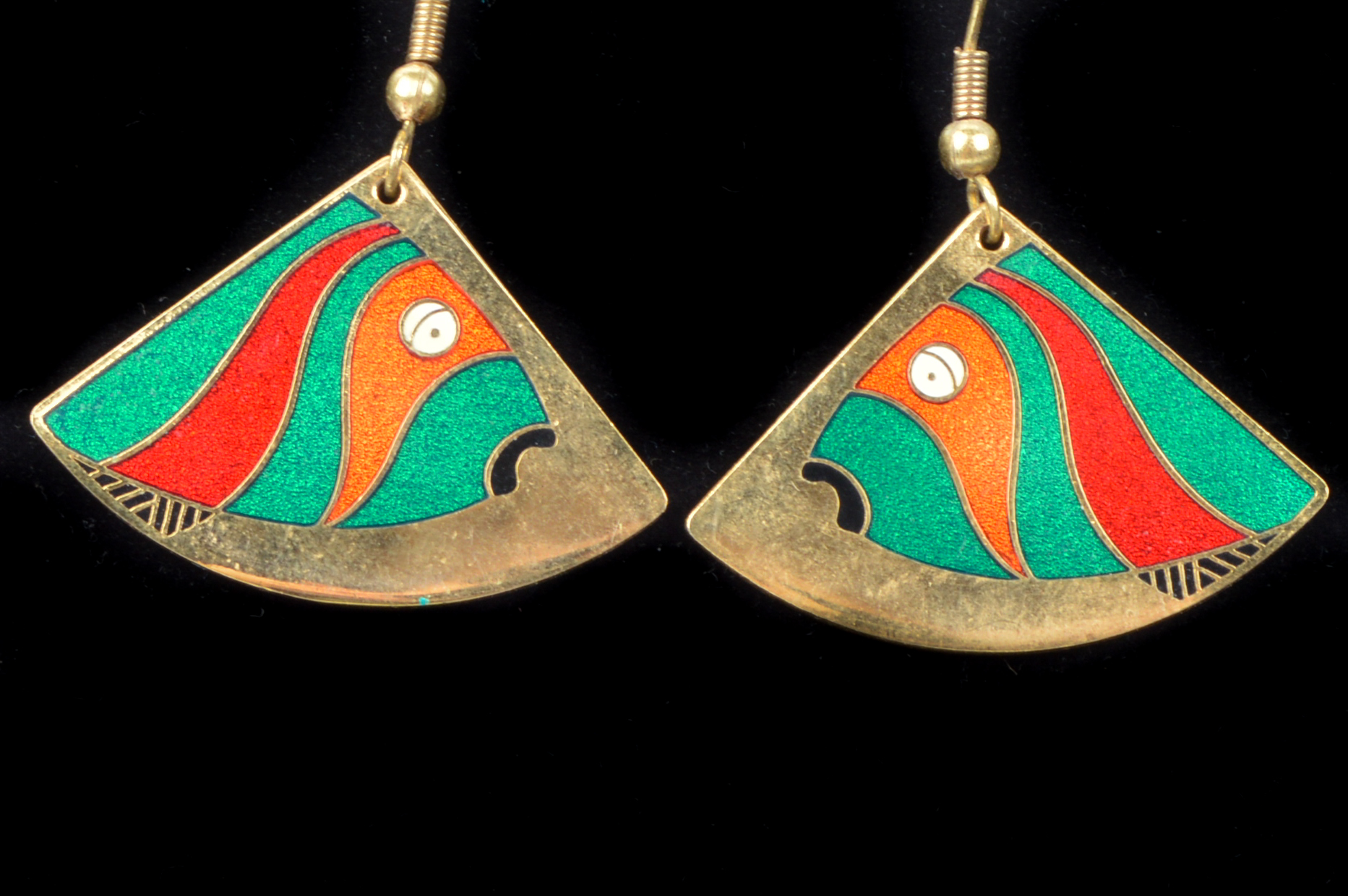 Signed Tribal Animal Earrings, Including Laurel Burch and JS Kao