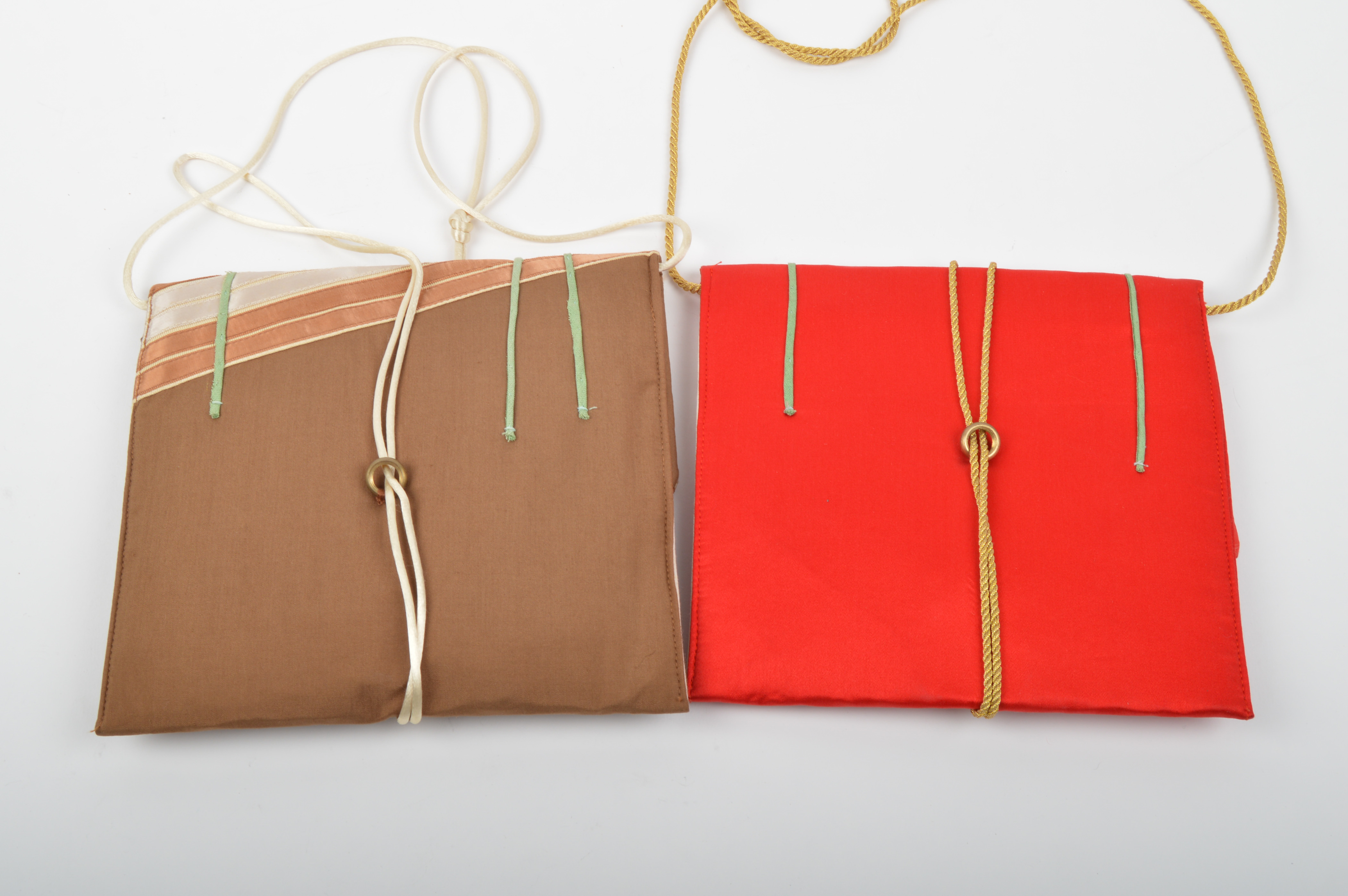 Trio of Vintage Handmade Gwen Jackson Silk Clutches