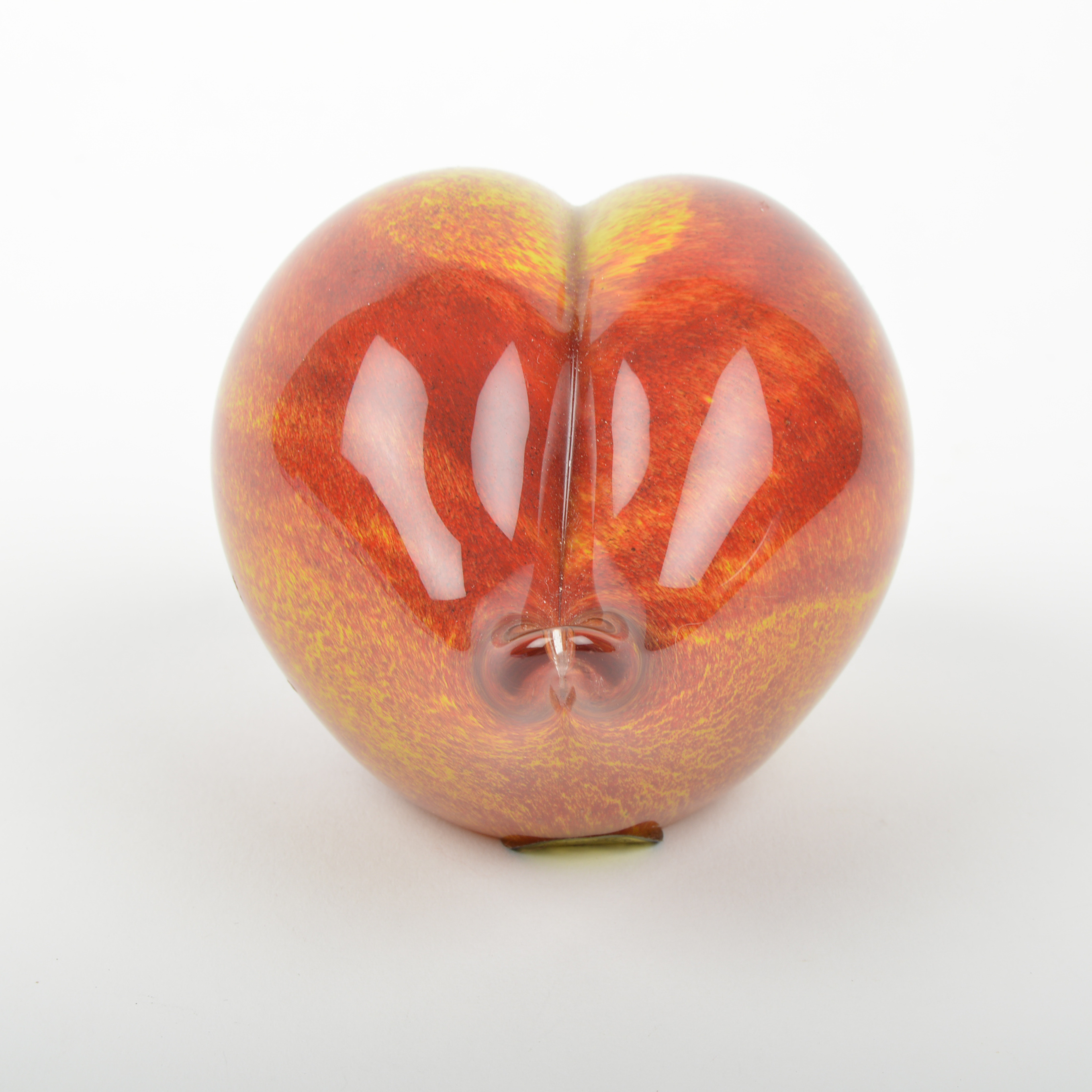 Dynasty Gallery Art Glass Peach and Fenton October Birthstone Bear