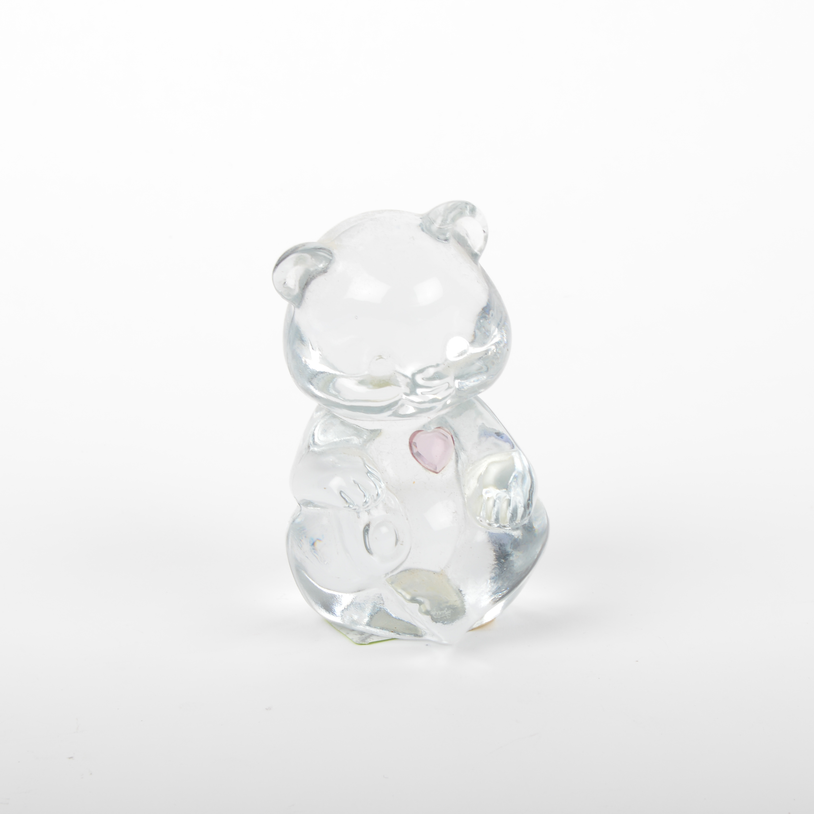 Dynasty Gallery Art Glass Peach and Fenton October Birthstone Bear