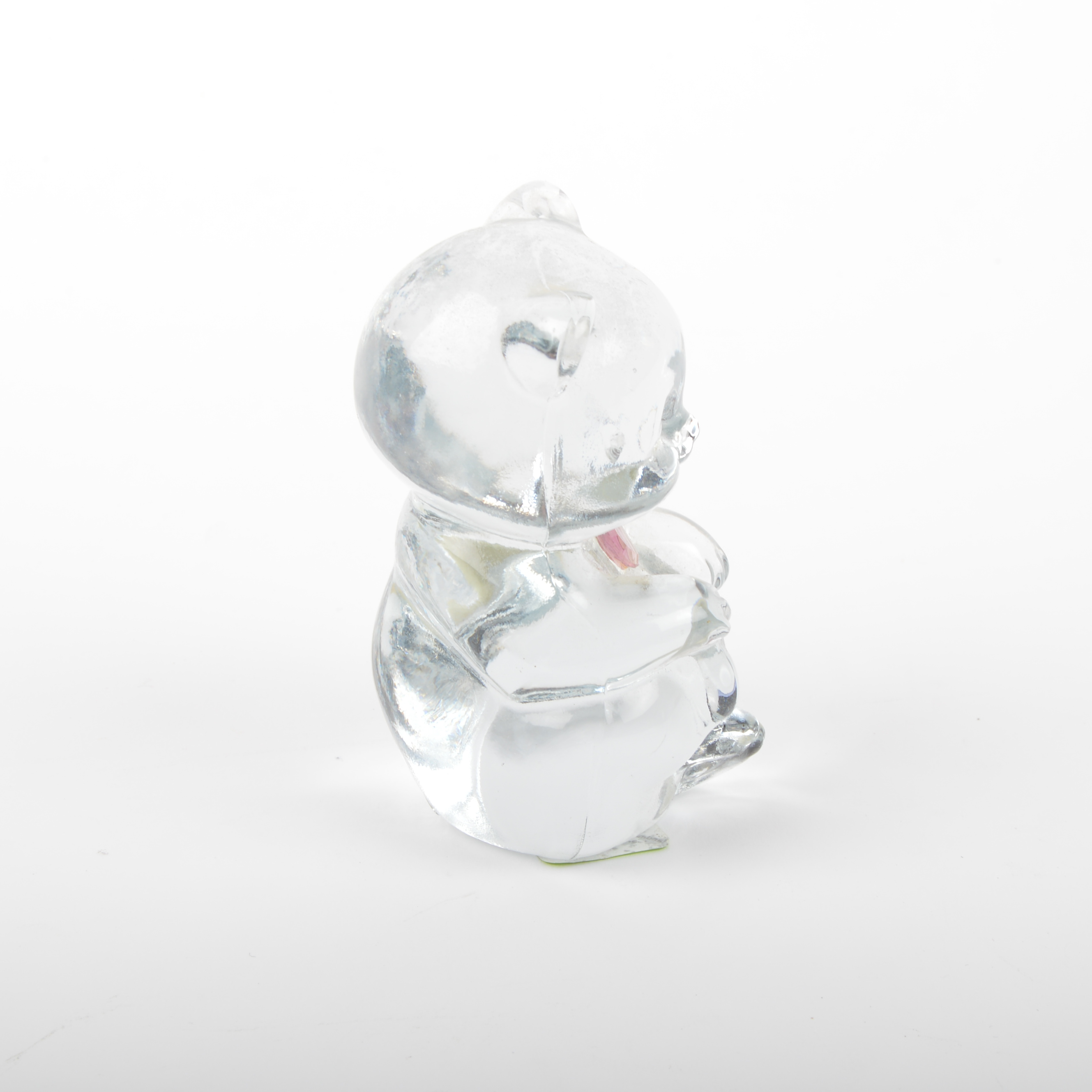 Dynasty Gallery Art Glass Peach and Fenton October Birthstone Bear