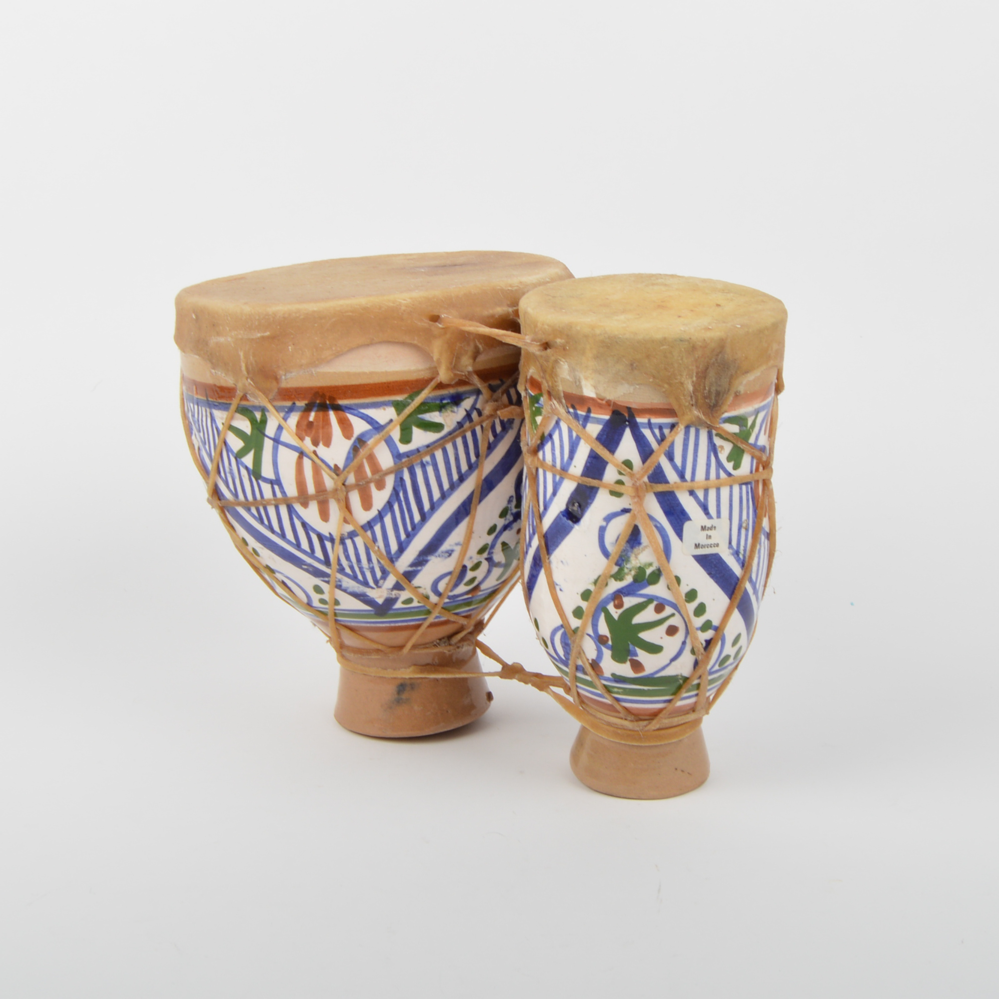 Morrocan Ceramic and Goatskin Drum