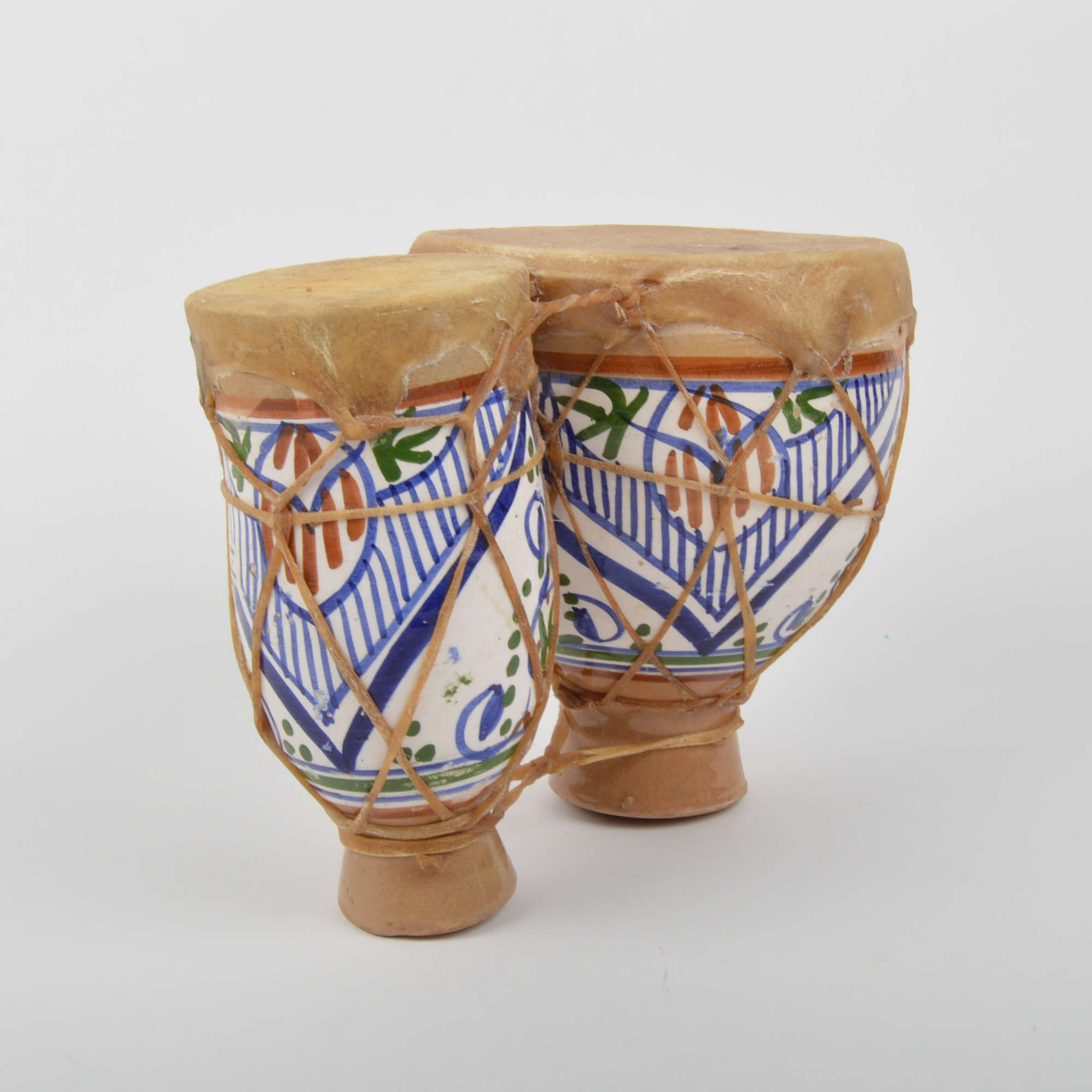 Morrocan Ceramic and Goatskin Drum