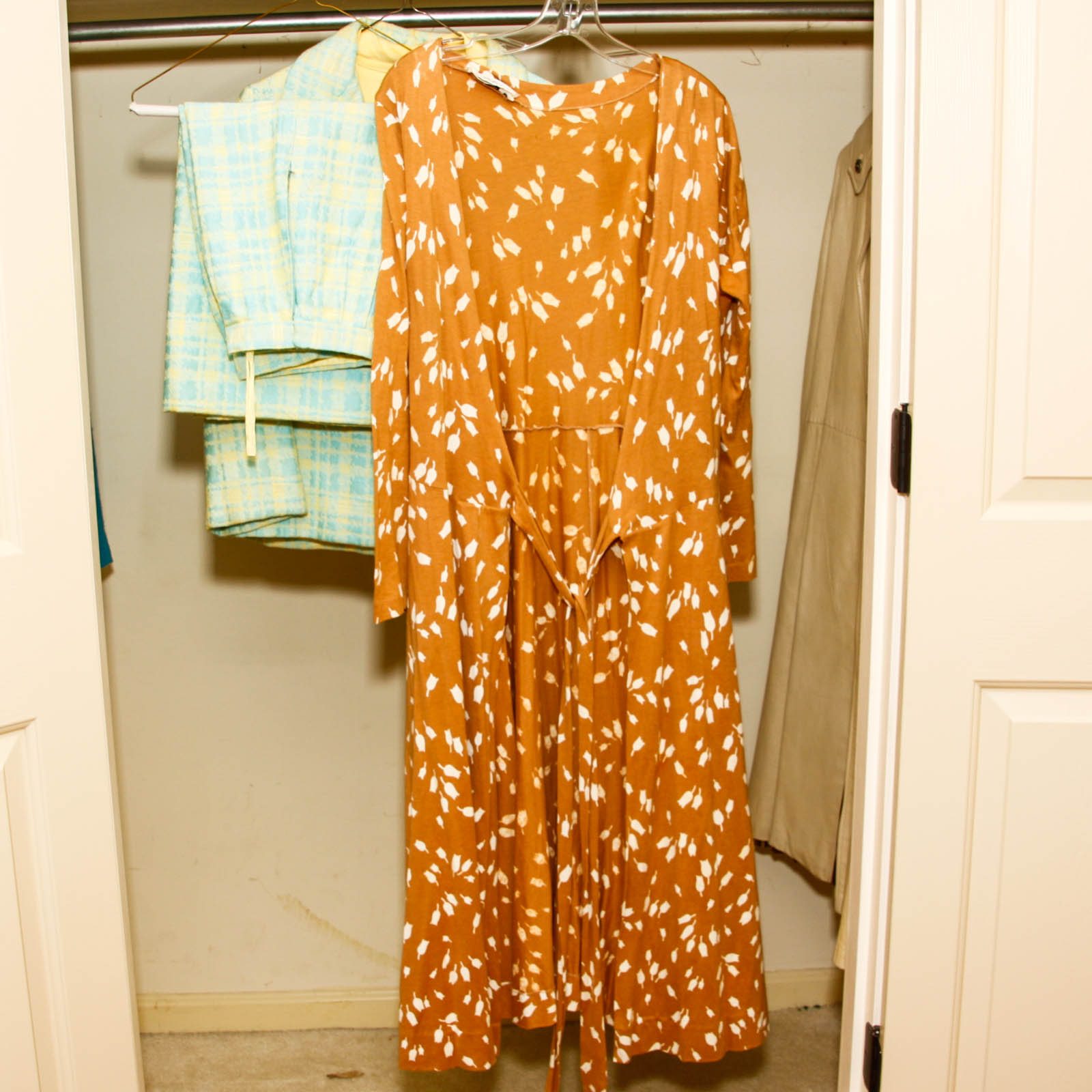 Saks Fifth Avenue Wrap Dress and Gray Skirt Set