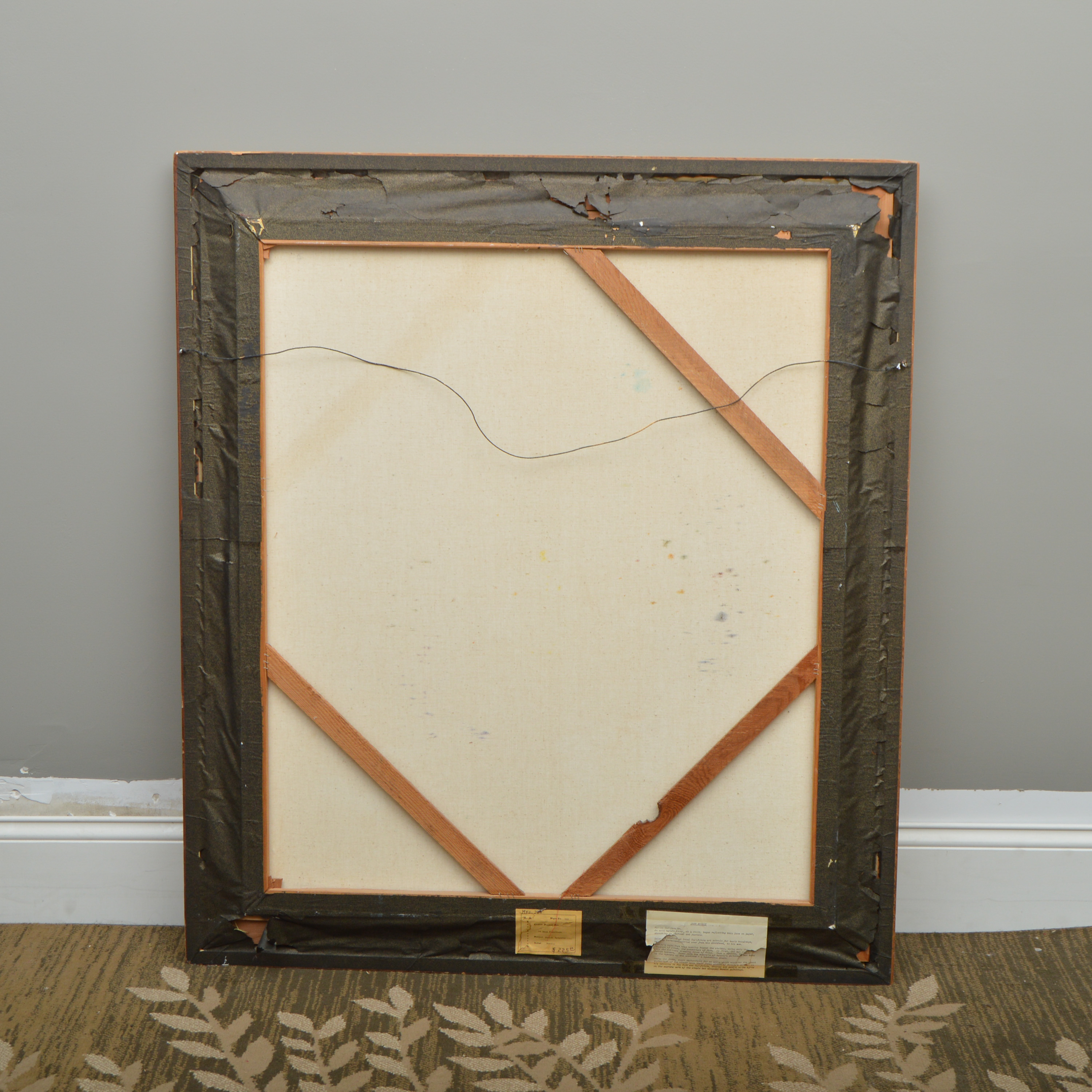 Large Mid Century Modern John Bordin Oil Painting on Canvas