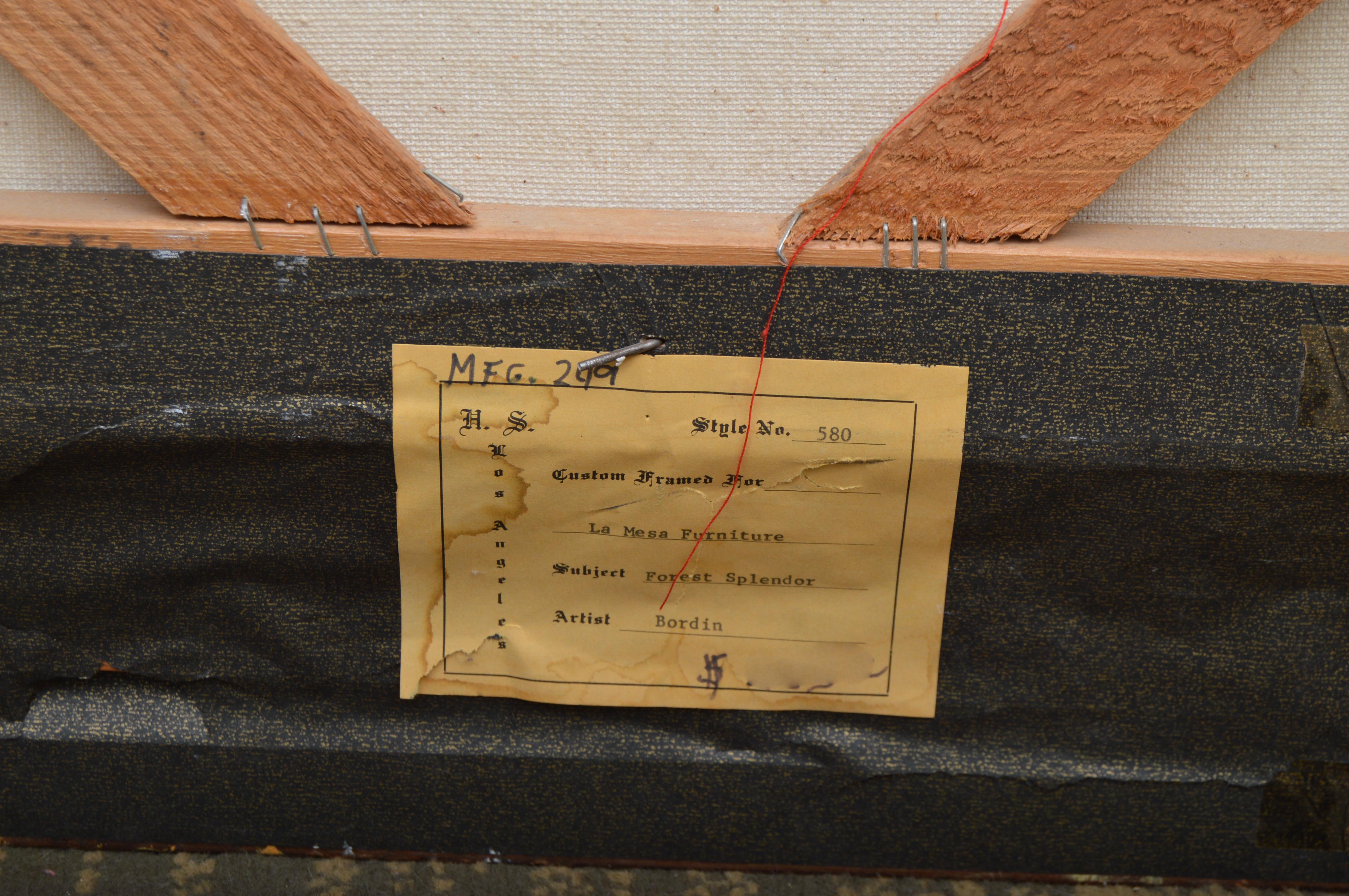 Large Mid Century Modern John Bordin Oil Painting on Canvas