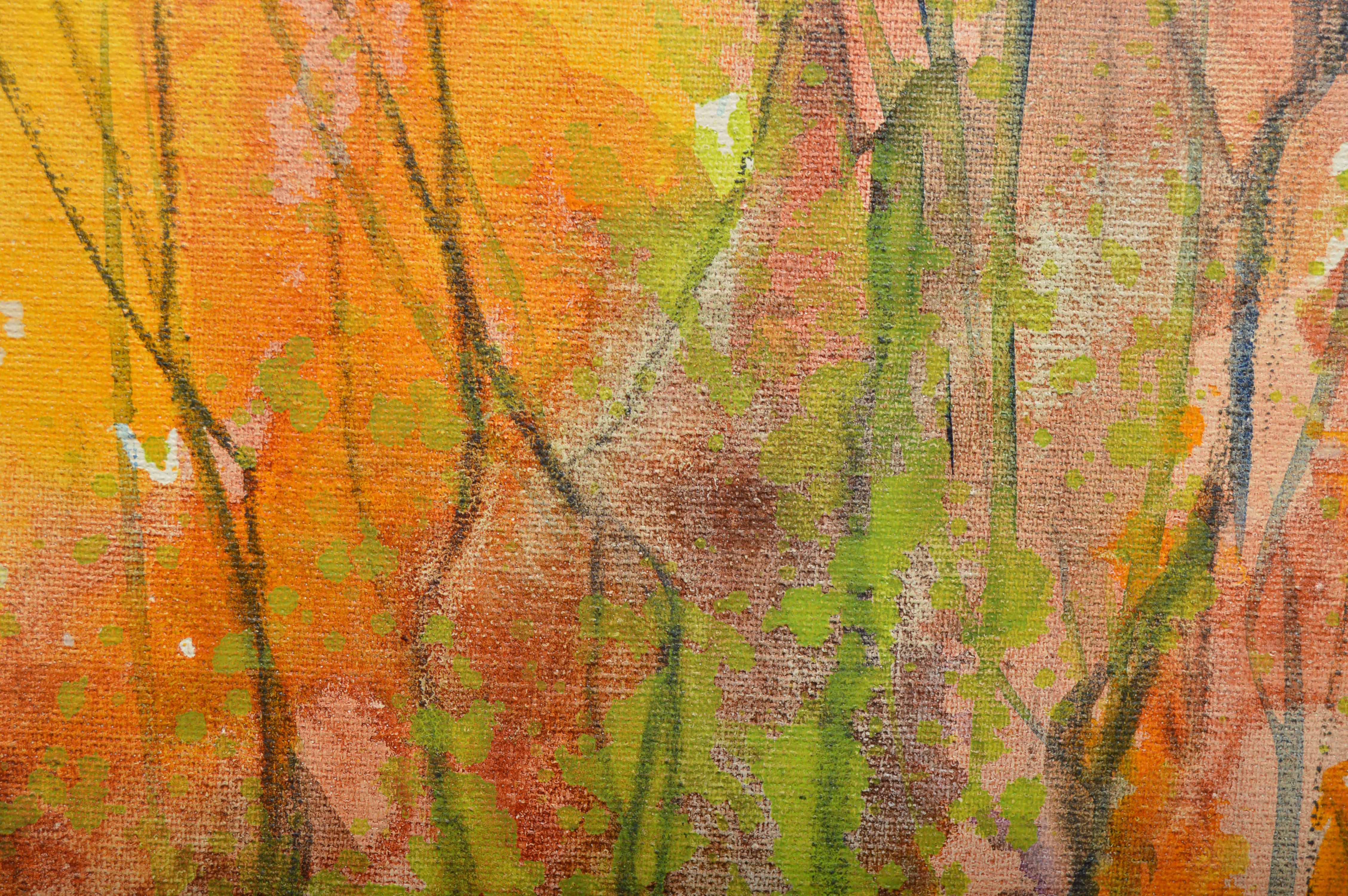 Large Mid Century Modern John Bordin Oil Painting on Canvas