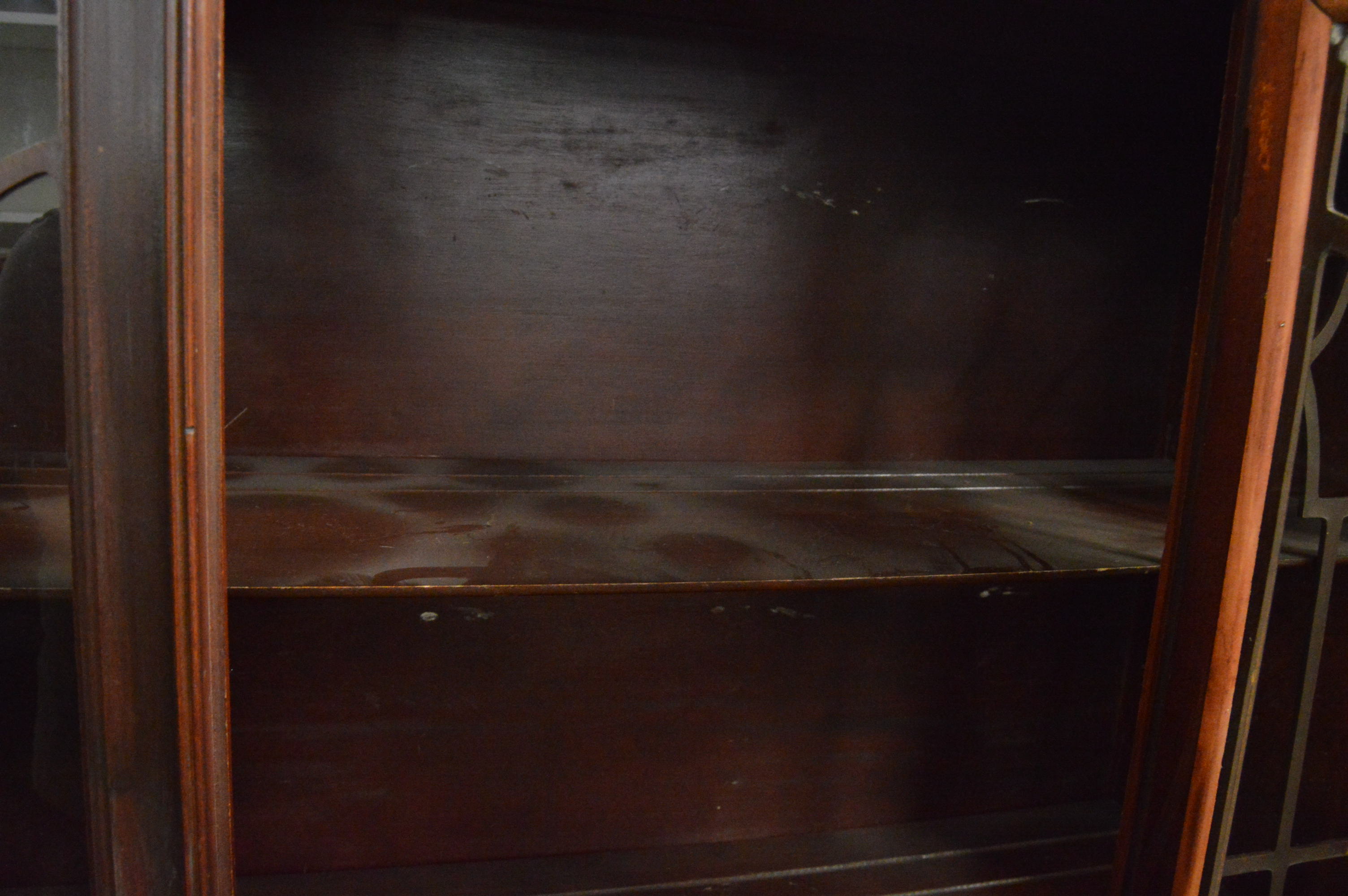 Mahogany Bow Front Hutch