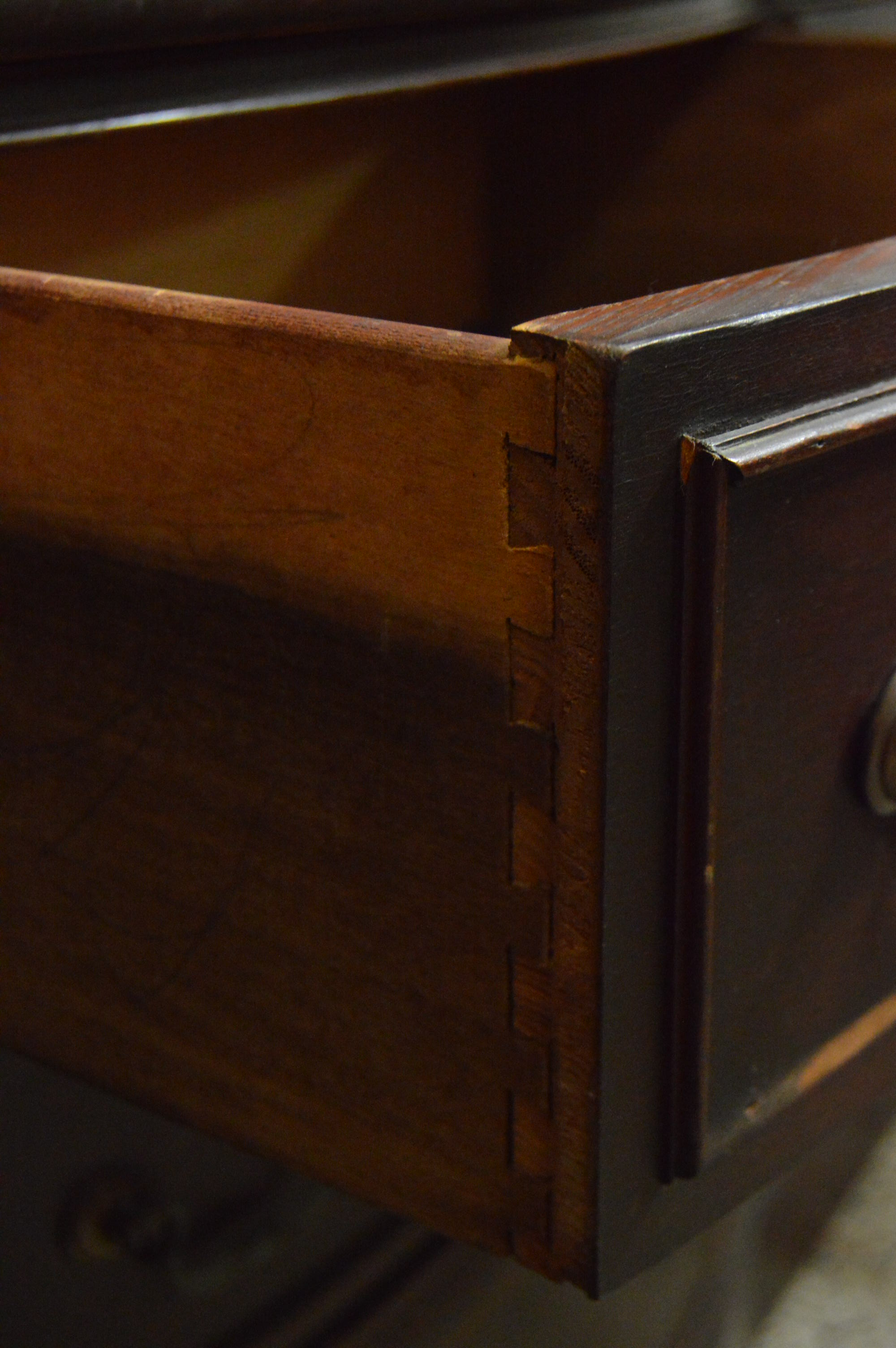 Mahogany Bow Front Hutch