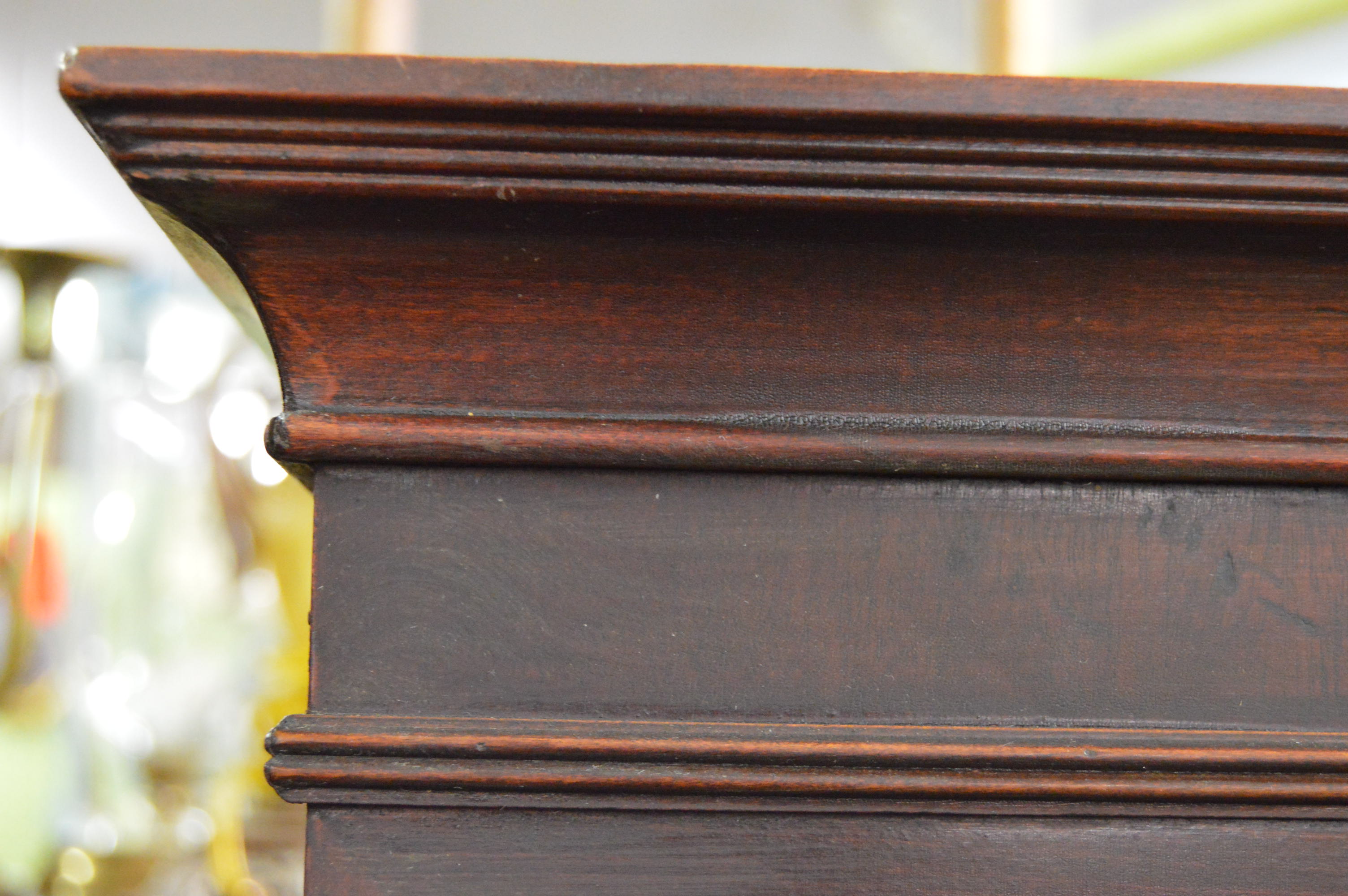 Mahogany Bow Front Hutch