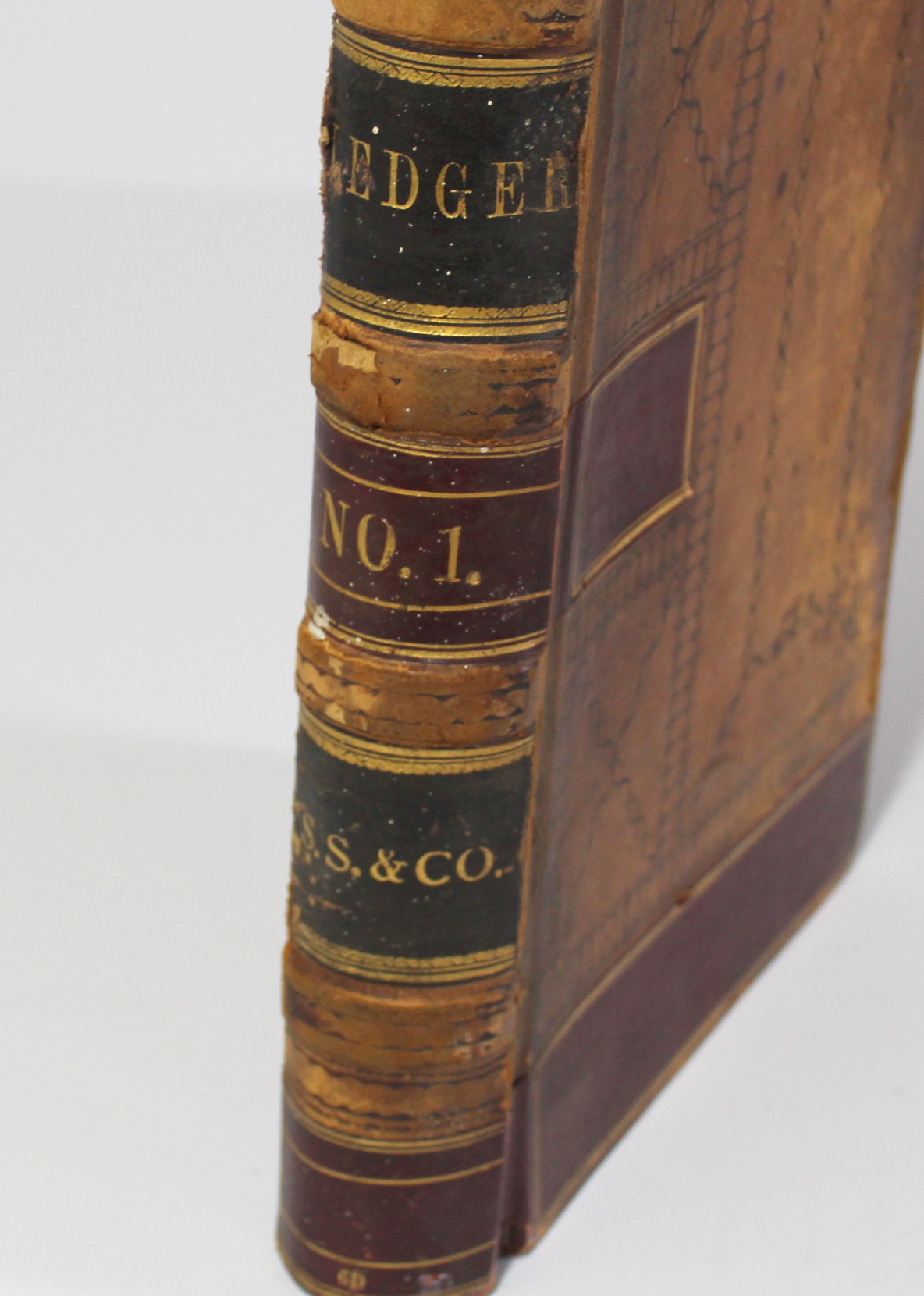 Antique Leather-Bound Ledger