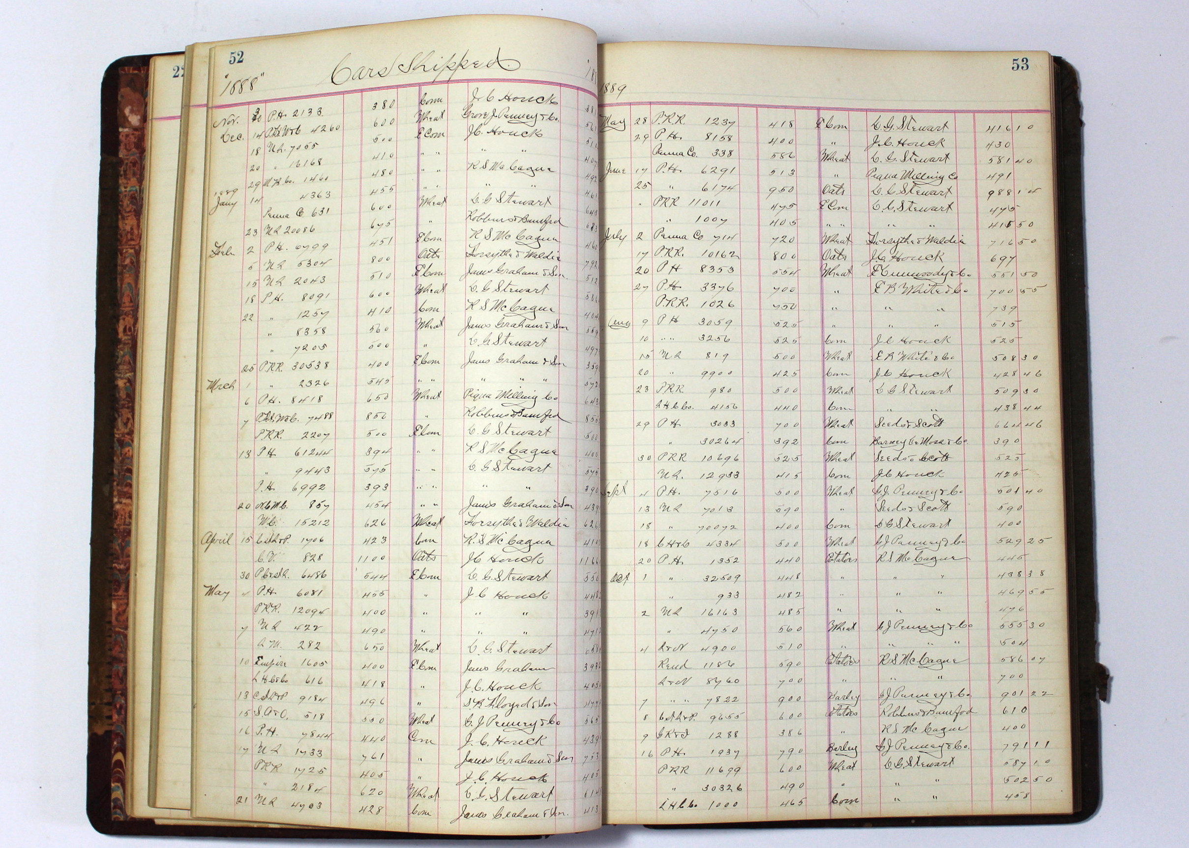 Antique Leather-Bound Ledger