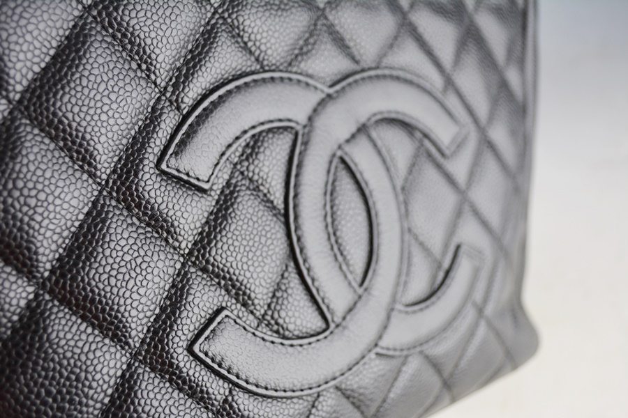 Chanel Black Quilted Caviar Leather Handbag