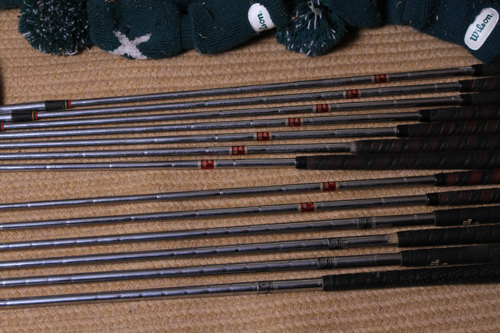Vintage Spalding and Wilson Golf Clubs