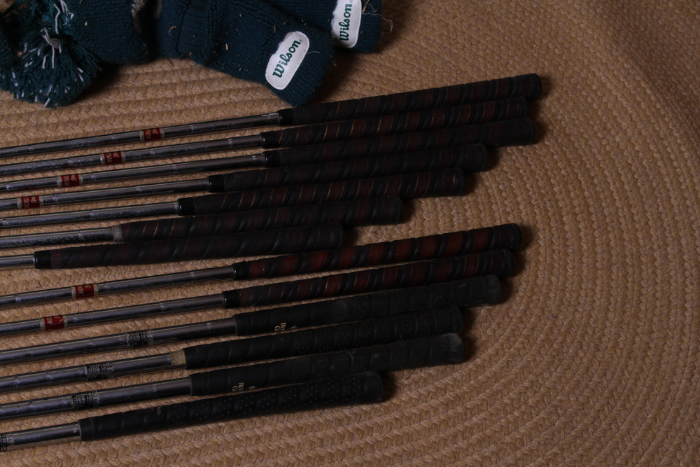 Vintage Spalding and Wilson Golf Clubs