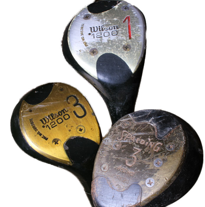 Vintage Spalding and Wilson Golf Clubs