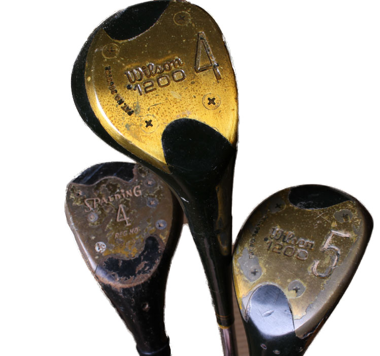 Vintage Spalding and Wilson Golf Clubs