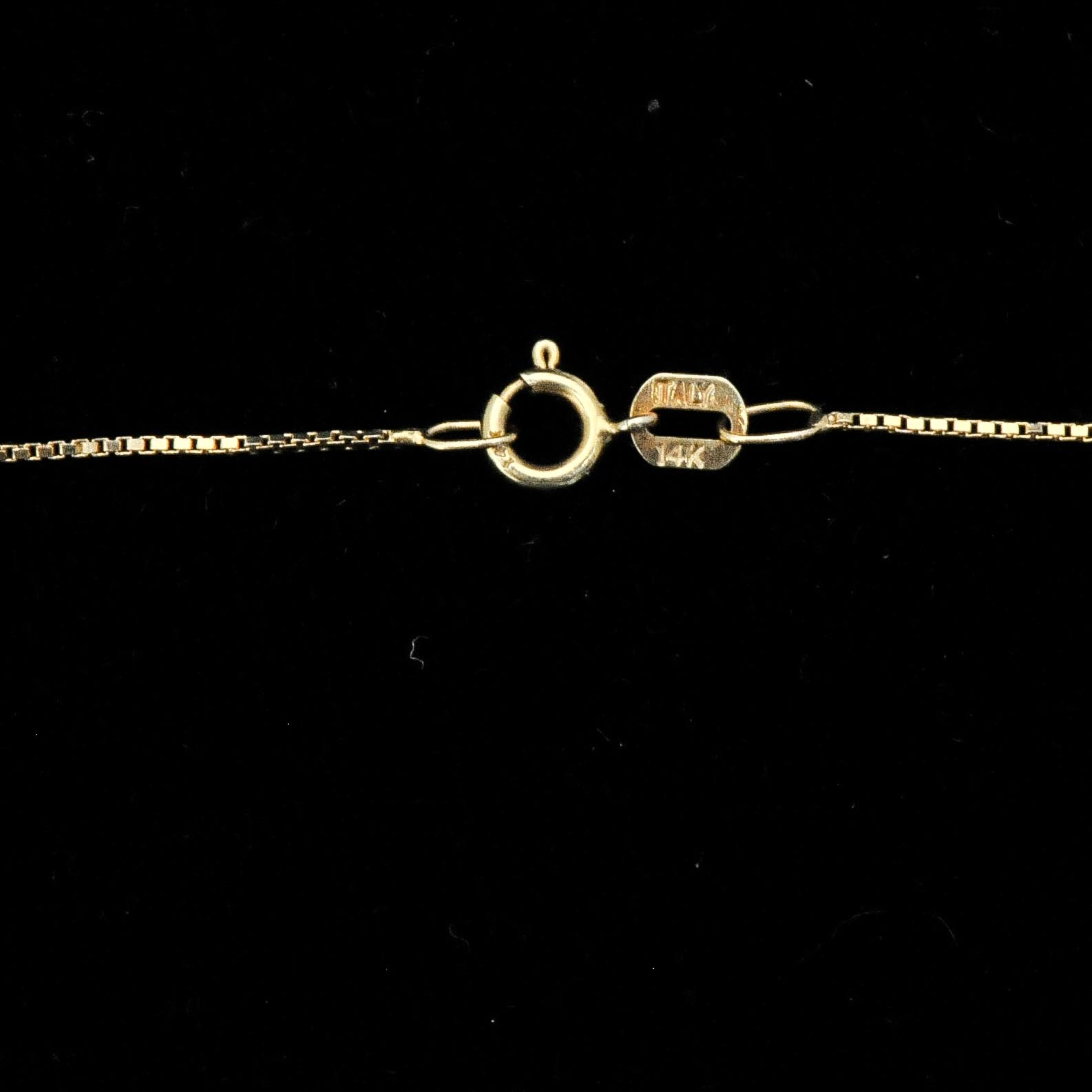 14k Yellow Gold Marked Chain with Pendant