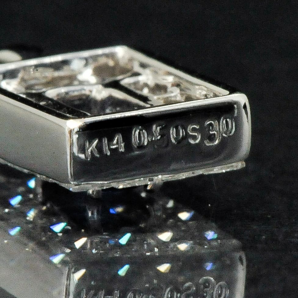 14k White Gold Sapphire Pendant