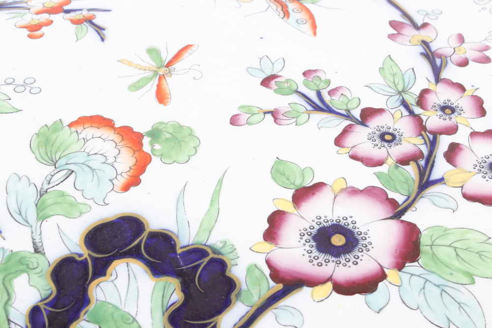 Large Hand-Painted Porcelain Platter