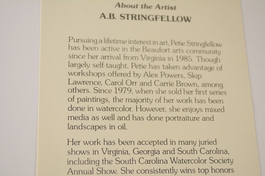 A.B. Stringfellow Children Playing on Beach Watercolor