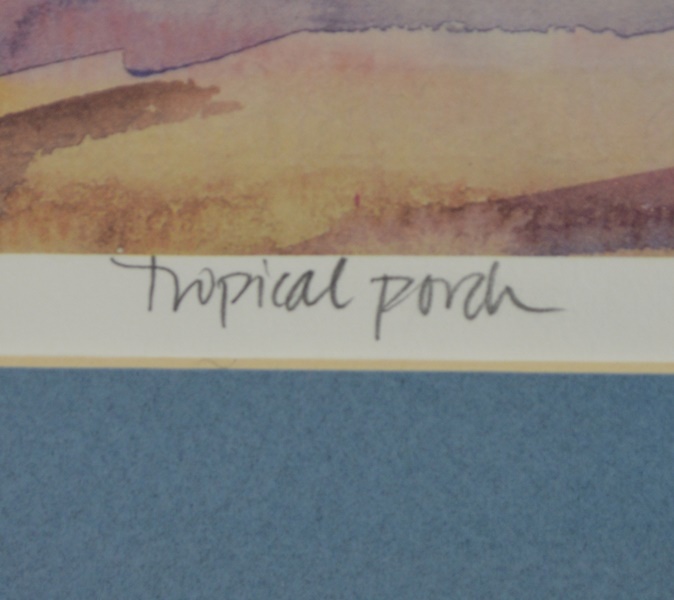 Peter Spataro "Tropical Porch" Limited Edition Offset Lithograph