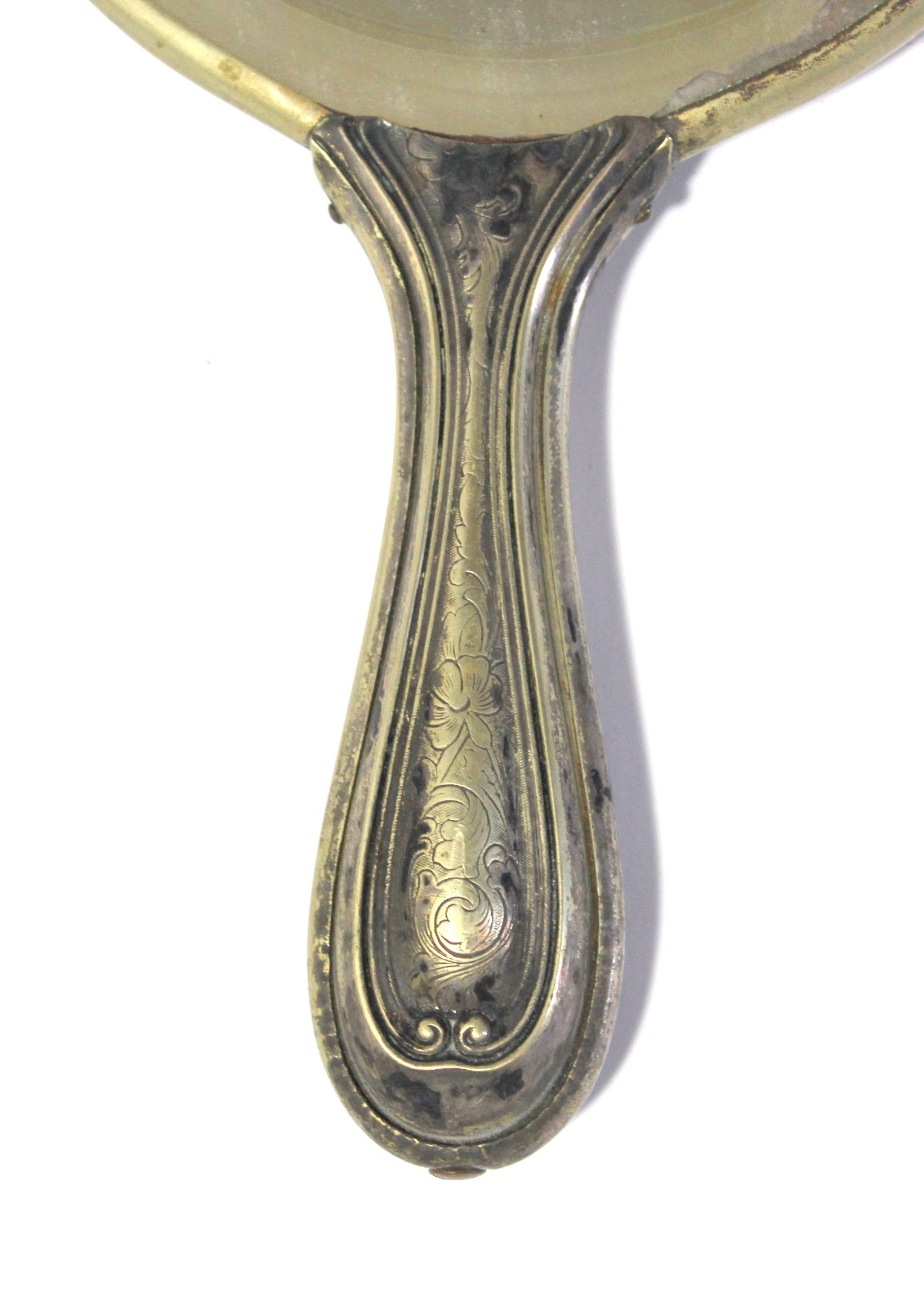 Vintage German Silver Art Nouveau Hand Mirror
