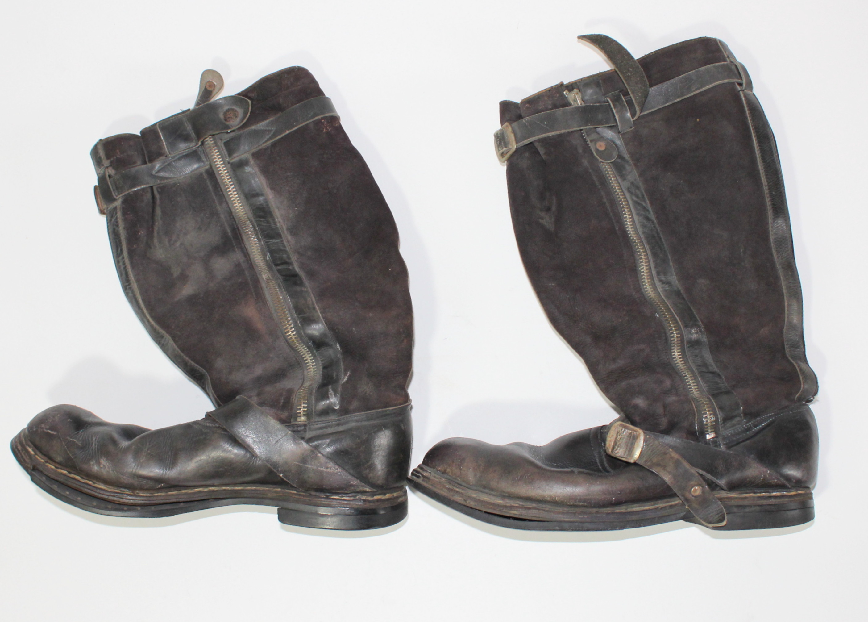 World War I Helmet and WW II Boots