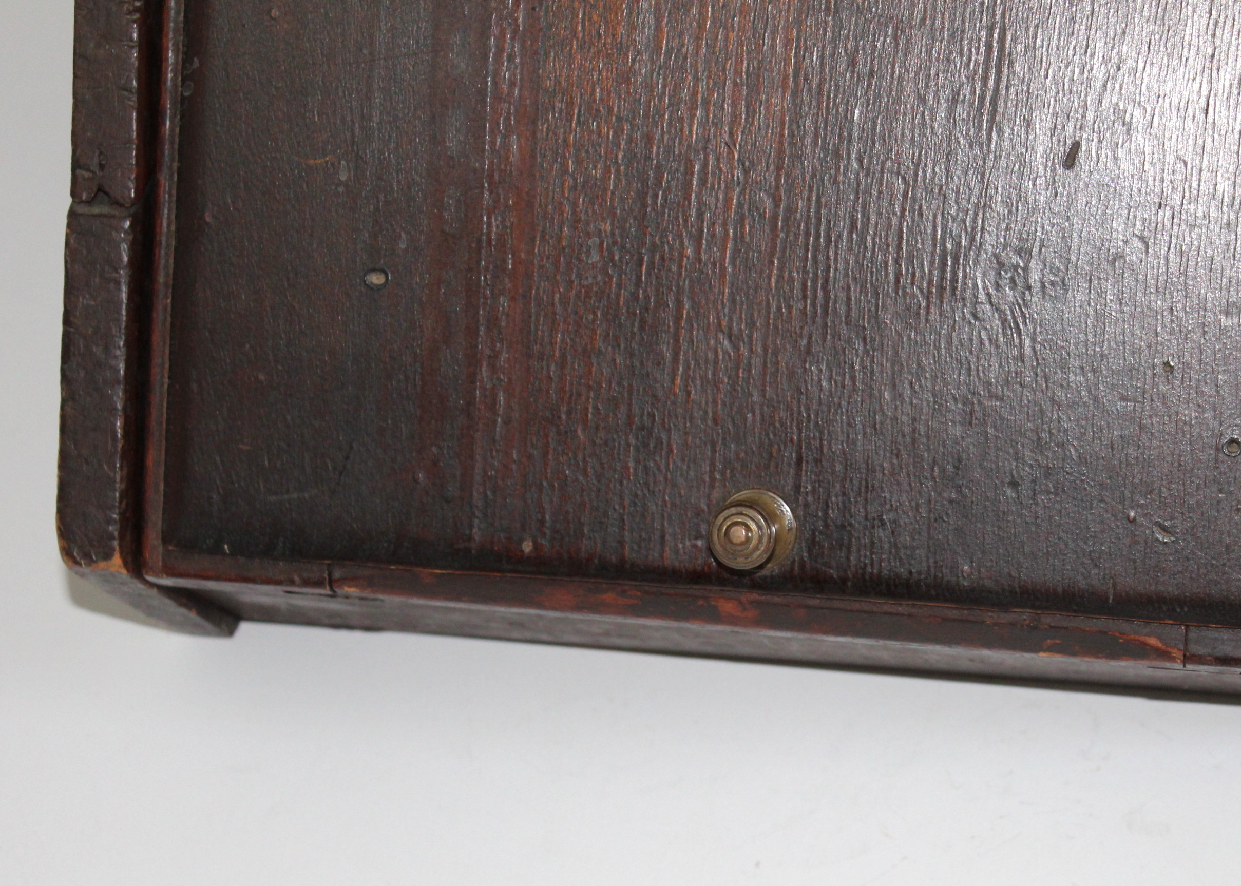 Antique Wood Coal Box With Fireplace Accessories