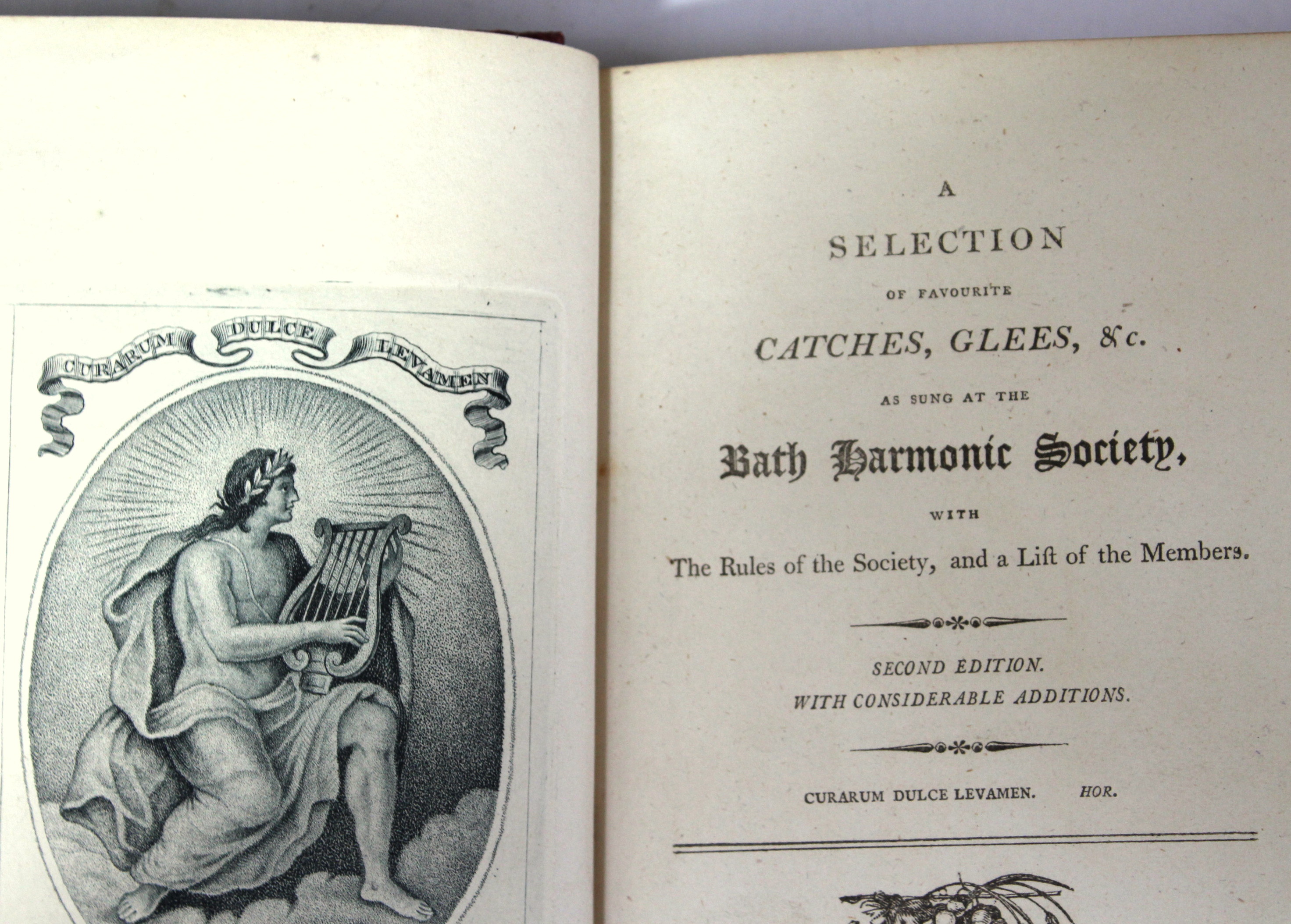 Antique 1799 Volume of Songs For the Bath Harmonic Society