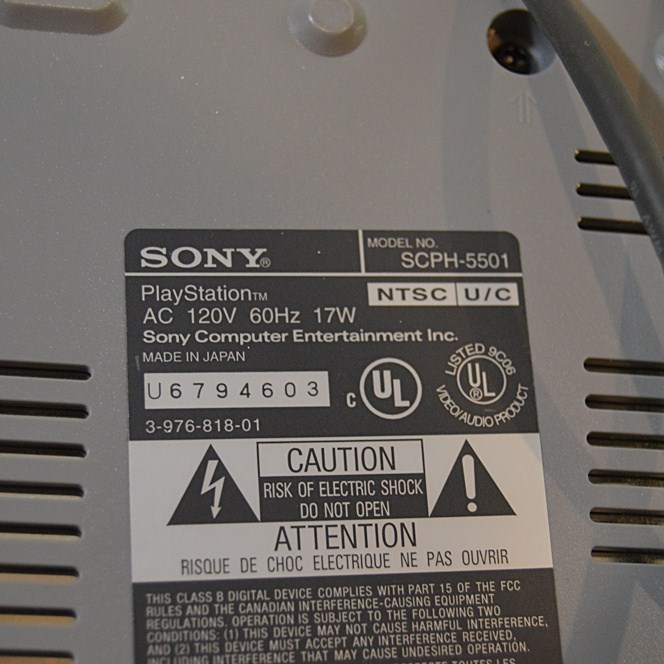 Sony Playstation with Game CD's and CD Storage Box