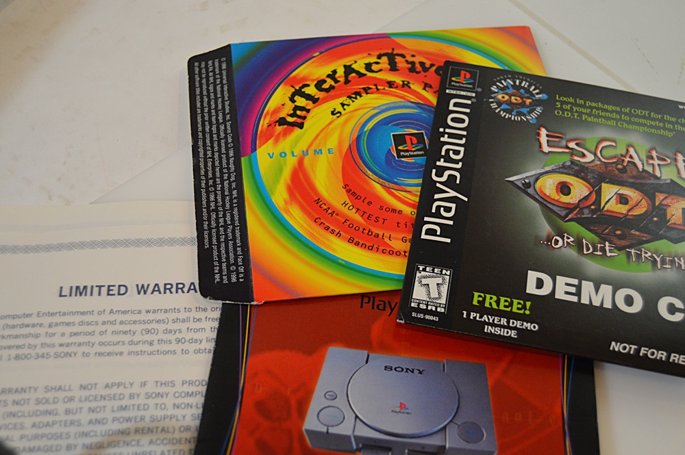 Sony Playstation with Game CD's and CD Storage Box