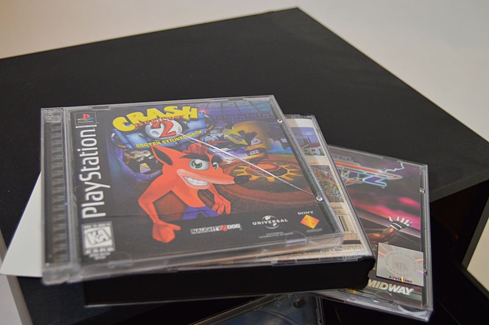 Sony Playstation with Game CD's and CD Storage Box