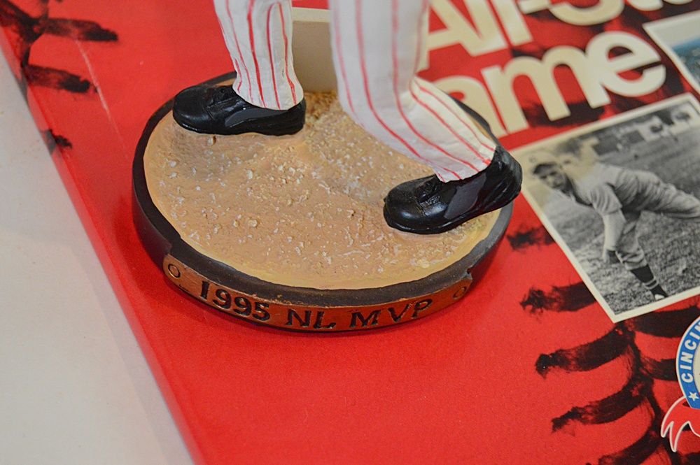 Baseball Memorabilia with Signed Johnny Bench Poster