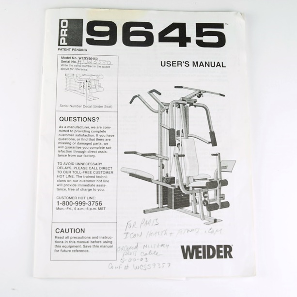 Weider Pro 9645 Complete Home Gym