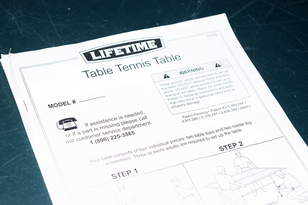 Lifetime Ping Pong Table with Net and Paddles