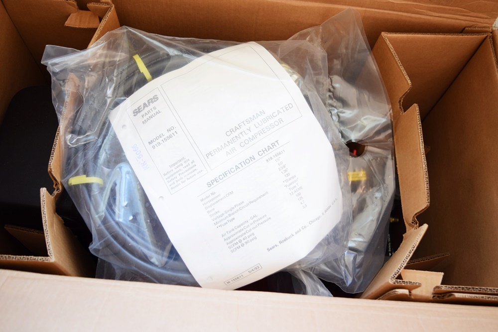 New and Unused Sears Craftsman Air Compressor Outfit